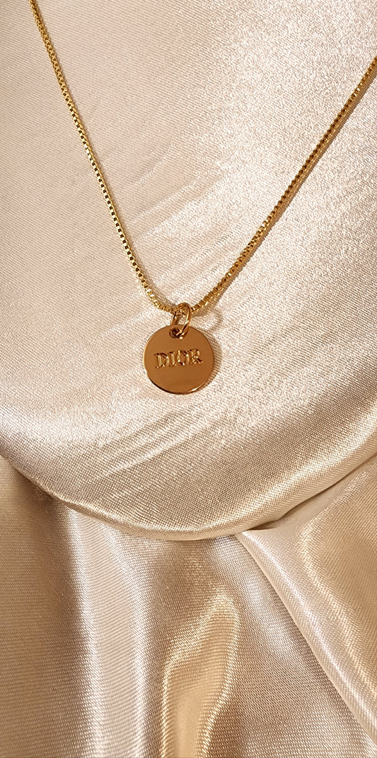 Repurposed Vintage Gold-tone Charm Necklace- DR Era