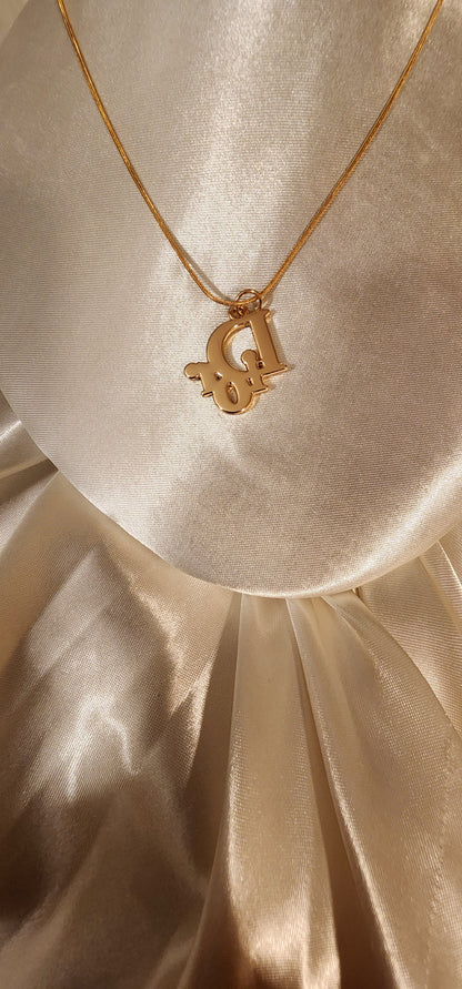 Repurposed Vintage Crystal Charm Necklace- DR Era